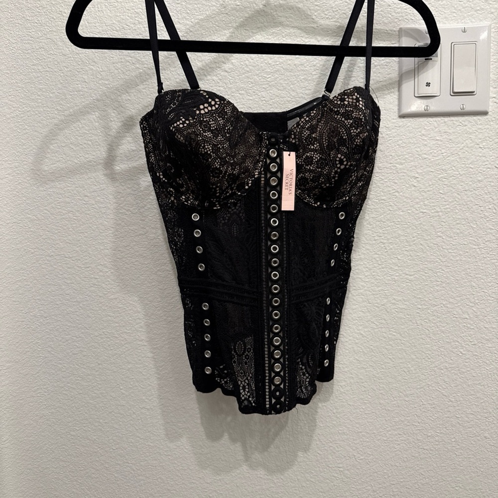 Black Lace Corset Top